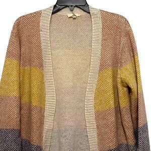 Entro Womens Open Front Cardigan M Mermaidcore California‎ Vibes Beachy Rainbow